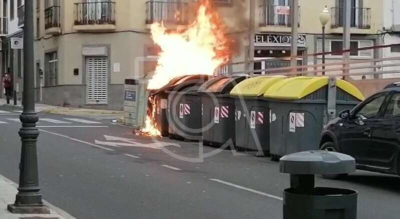 incendios del contenedor